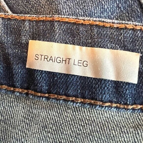 Kut From The Kloth Distressed Classic Straight Leg Dark Wash Jeans Size 14 - Picture 7 of 9